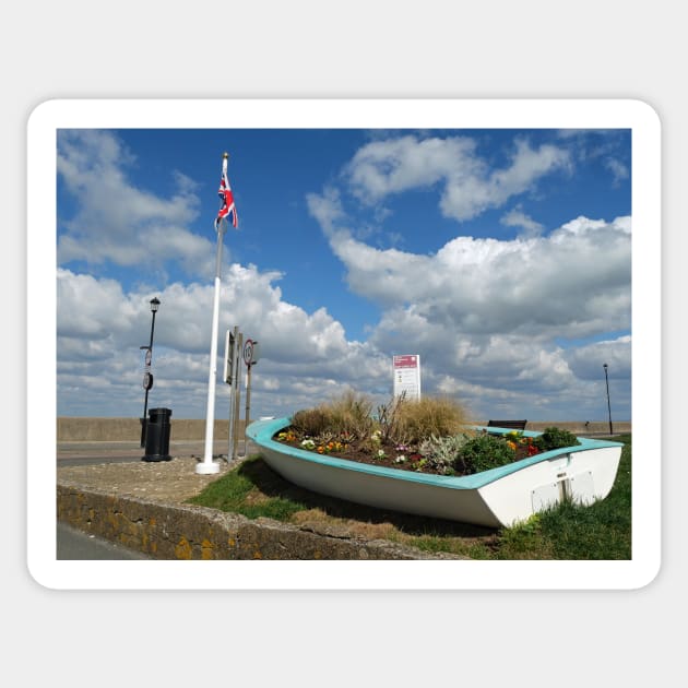 Boat at East Cowes Esplanade, Isle of Wight Sticker by fantastic-designs